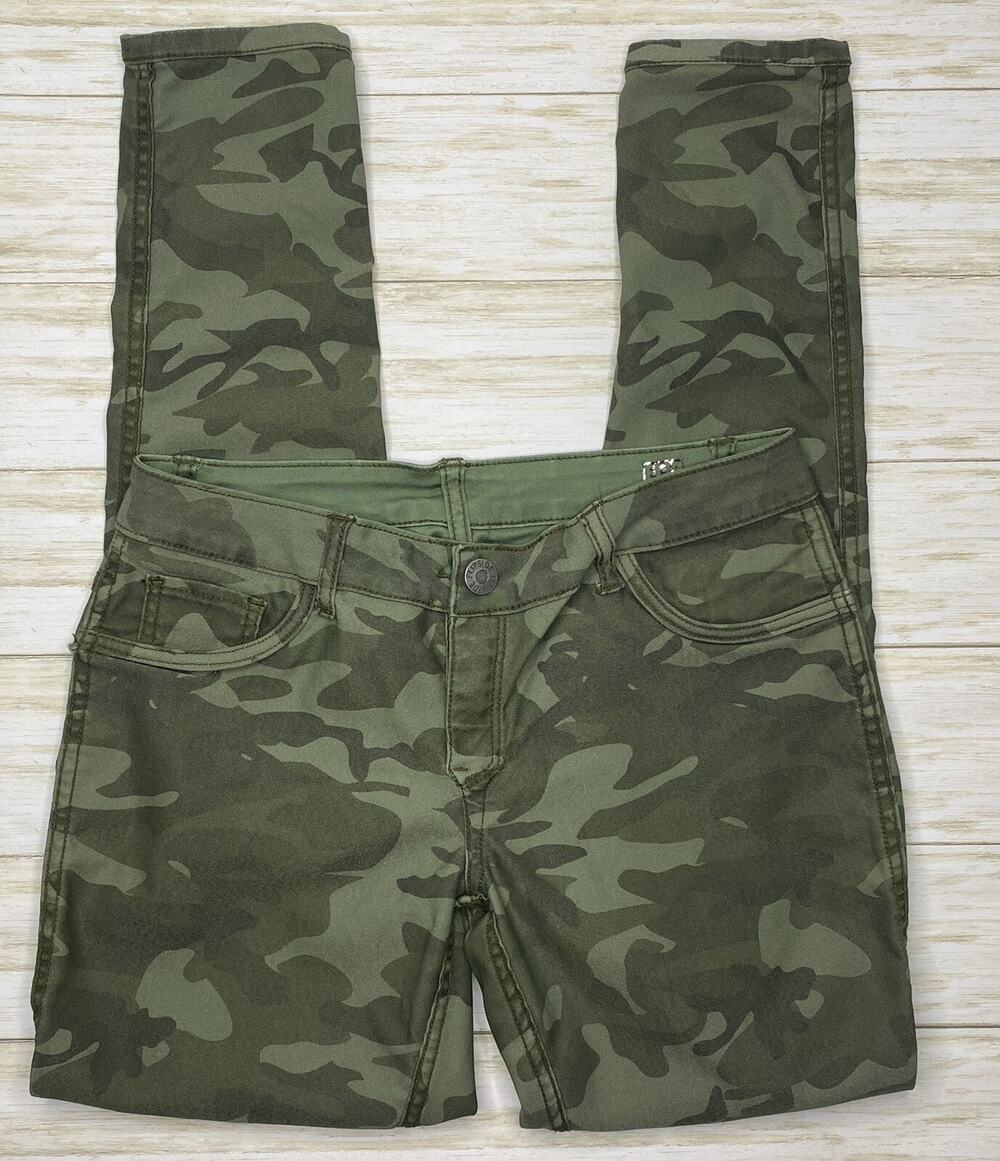 Flip Side Womens Size M Army/Green Reversible Stretch Jeggings
